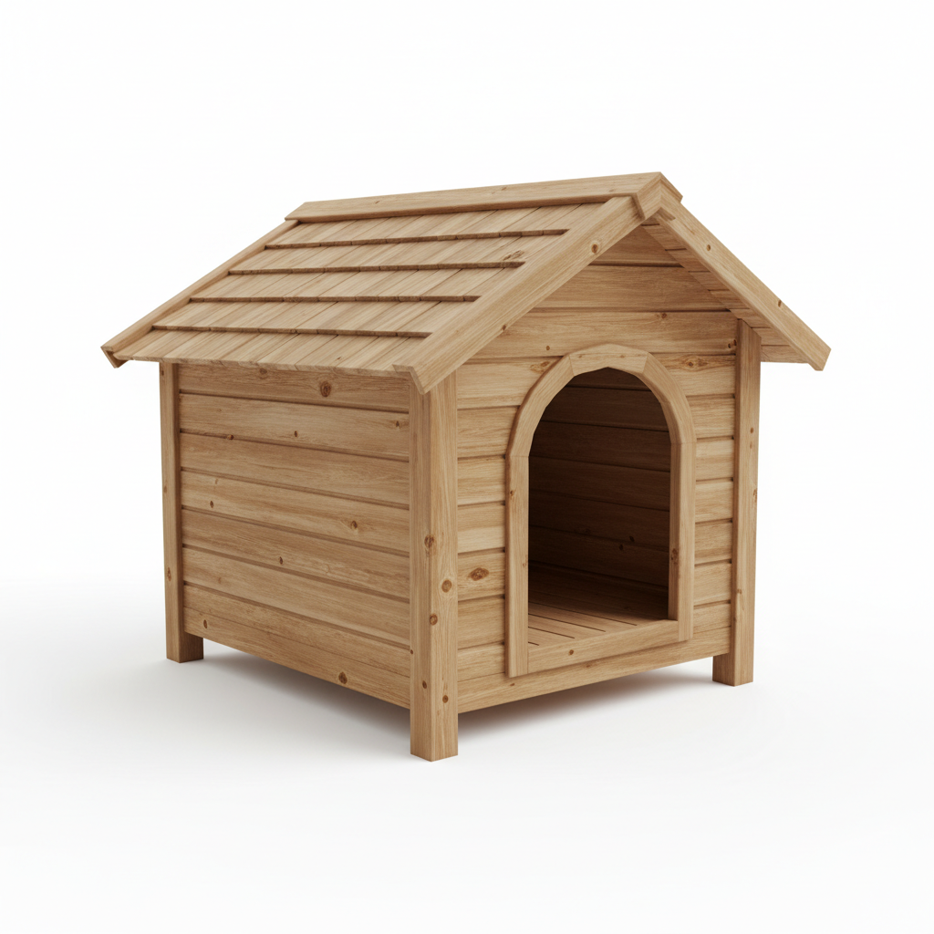 Solid Wood Outdoor Insulated Dog House